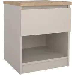 Boxxx Nachtschrank Eiche Kaschmir mit 1 Schublade - Eleganter Boxxx Nachtschrank aus Holzwerkstoff in Eiche-Kaschmir, ideal für Ihr Schlafzimmer. Mit einer praktischen Schublade und kompakten Maßen von 40.4x49.5x40 cm, bietet er stilvolle Aufbewahrung.