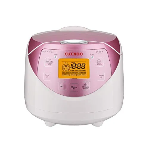 CUCKOO CR-0631F Reiskocher (580 Watt, Pink/Weiß)