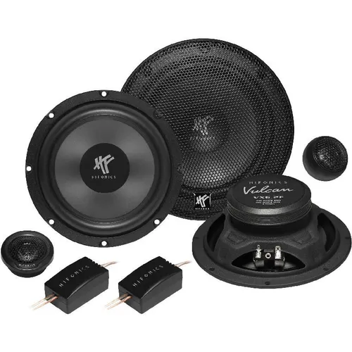 HIFONICS VULCAN VX-6.2E 2-Wege Kompo Lautsprecher - Car-HiFi-Lautsprecher mit 100 Watt RMS Leistung für kraftvollen Bass und klare Höhen, ideal für den Einbau in verschiedene Fahrzeugpositionen.