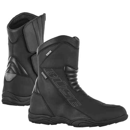 Büse B120 Toursport Gr. 40 Motorrad Touring Stiefel - Wasserdichte Motorradstiefel in Größe 40 mit Komfortpolster und einstellbarer Wadenweite, ideal für alle Jahreszeiten und verschiedene Aktivitäten.