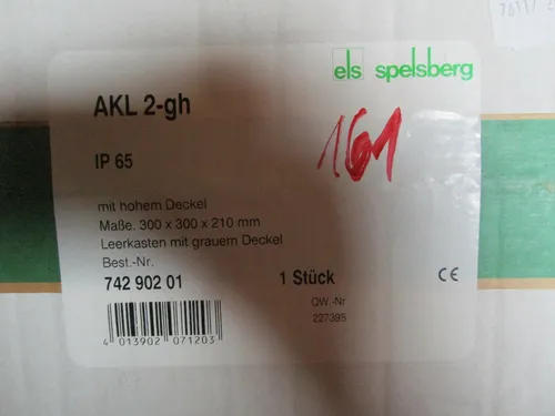 Spelsberg AKL 2-gh Installations-Gehäuse 300 x 300 x 210 - Abzweigkästen & Verbindungsdosen mit IP65 Schutzart, plombierbar und einfach zu montieren dank vorgeprägter Öffnungen für schnellen Einsatz.