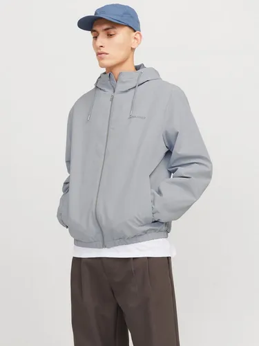 Jack & Jones Blouson JJELEGACY LIGHT JACKET HOOD NOOS - Modische Funktionsjacke in Ultimate Grey XXL - Funktionsjacken mit hochschließendem Kragen und elastischem Bund, ideal für modische Outfits und pflegeleicht durch Maschinenwäsche.