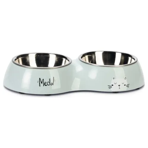 Karlie Katzennapf Rana Dinner Set hellblau 2x220ml für Katzen Futter Wasser