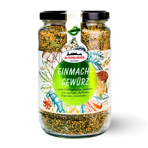 Altenburger Einmach Gewürz Mischung im Glas für Gurken, Bohnen, Zucchini 400g