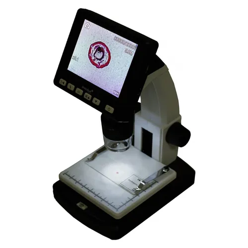 Levenhuk DTX 500 LCD digitales Mikroskop - Mikroskop mit 3,5-Zoll-LCD-Display, 20x bis 500x Vergrößerung und 5,0 Mpx Kamera für gestochen scharfe Bilder, ideal für Forschung und Bildung.