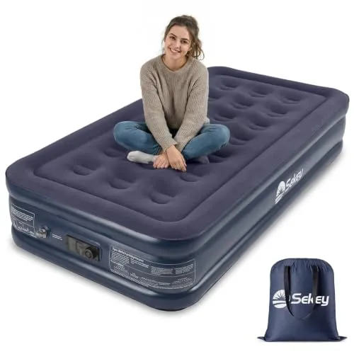 Sekey Luftbett 203x152x46 cm – Selbstaufblasende Matratze mit Pumpe