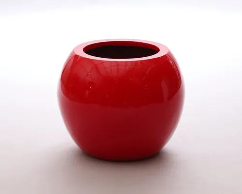 Elegant Einrichten Pflanzkübel Elegant Einrichten Pflanzkübel Fiberglas Ball D40xH32cm Hochglanz-Rot (1 St)
