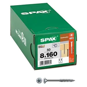 SPAX Holzbauschrauben T40 Senkkopf WIROX 0191010801605 8 mm x 160 mm, 50 St.