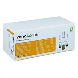 Veno Loges Injektionslösung Ampullen - Homöopathisches Arzneimittel zur Unterstützung des Gefäßsystems, mit fünf gefäßwirksamen Wirkstoffen, ideal bei Krampfaderleiden und venösen Stauungszuständen.