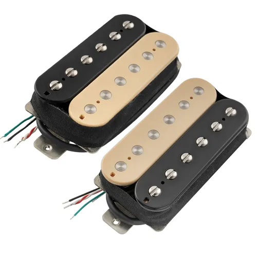 Artec HBA115-ZB Zebra Alnico 5 Uncovered Standard Humbucker Guitar Pickup Set