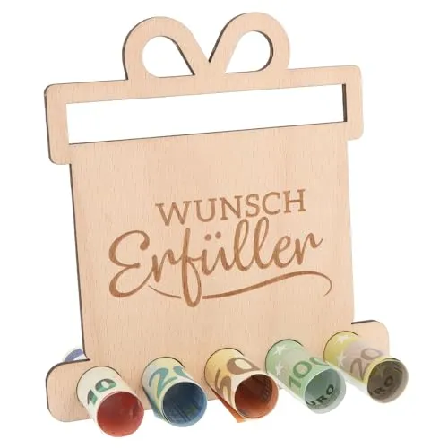 Spruchreif | Originelle Geldgeschenke aus Holz | Geschenke aus Holz | Dankeschön Geschenk | Geldgeschenk Geburtstag Weihnachten |Wunscherfüller