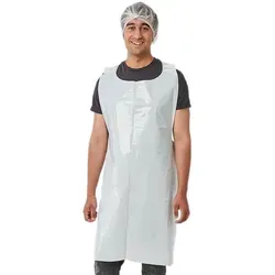 `WORK-INN/-PS` Latz-Schürzen, LDPE 110 cm x 75 cm weiss extra stark 25