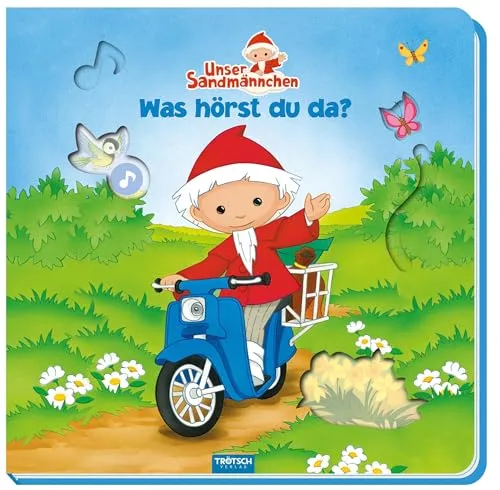 Trötsch Unser Sandmännchen Was hörst du da? Soundbuch Geräuschebuch Bilderbuch Spielbuch