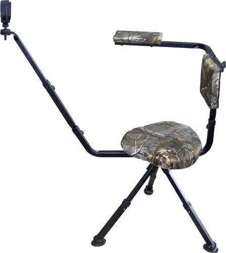 Berger & Schröter 31624 Mobile Hunter 360° Beobachtungssitz - Camping-Möbel, mobiler und klappbarer Beobachtungssitz mit gepolsterter Rücken- und Armlehne für höchsten Komfort bei der Naturbeobachtung.