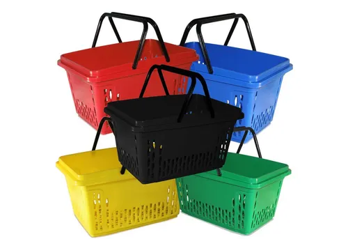 GERSO Einkaufskorb Einkaufskörbe mit 2 Bügeln 40 Liter Polypropylen Bunte Farbauswahl, 40 l