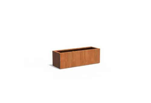Adezz Pflanzkübel Carrez Standard Rechteck Corten-Stahl - Hochwertiges Pflanzgefäß aus Cortenstahl, das Ihrem Garten einen einzigartigen Look verleiht. Robuste Bauweise mit optimaler Entwässerung und Stützfüßen für Langlebigkeit. Erhältlich in verschiedenen Größen.