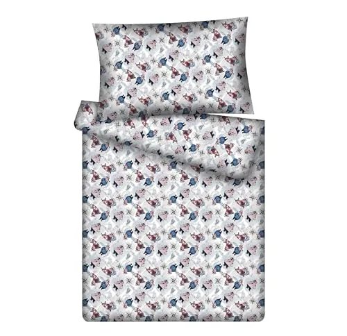 KiGATEX Kinderbettwäsche-Set Kapitän Bär mit Reißverschluss – 100% Baumwolle – 2-teilig: Decke 100x135 cm + Kissen 40x60 cm – weich & atmungsaktiv – für Jungen & Mädchen – waschbar bei 60 °C