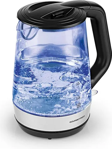 GOURMETmaxx Glas Wasserkocher mit LED-Beleuchtung