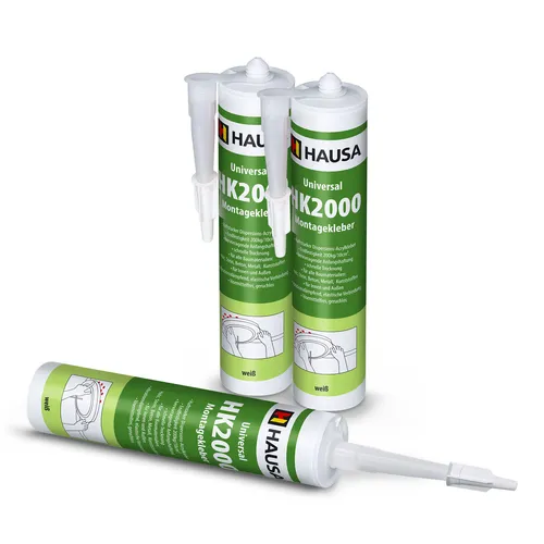 Montagekleber 3x 540g Styroporkleber Universal Baukleber weiß 200kg/10cm HAUSA