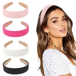 DRESHOW Breite Samtstirnbänder Damen 4 Stück Boho Haarreifen Set - Vielseitiges Set mit 4 breiten Samtstirnbändern im trendigen Boho-Stil. Elastisch und leicht für hohen Tragekomfort. Ideal für verschiedene Anlässe und als perfektes Geschenk für Familie und Freunde.