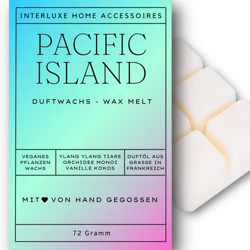 Interluxe Duftwachs - Pacific Island - frischer Raumduft Melt duftendes Wachs