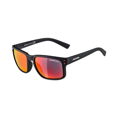 ALPINA KOSMIC Sonnenbrille - Verspiegelte, bruchsichere Brille mit 100% UV-Schutz - Unisex Sonnenbrille für Radsport, bruchsicher und ideal für Outdoor-Aktivitäten mit rotem Glas für optimalen Sichtschutz.