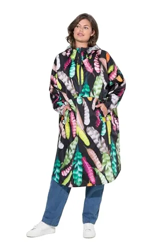 Laurasøn Funktions-Regencape Unisex mit Kapuze schwarz - Wasserdicht und winddicht, ideal für alle Wetterlagen. Mit verstellbarer Kapuze und praktischem Klettriegel. Perfekt für Outdoor-Aktivitäten. One Size passt für jeden.