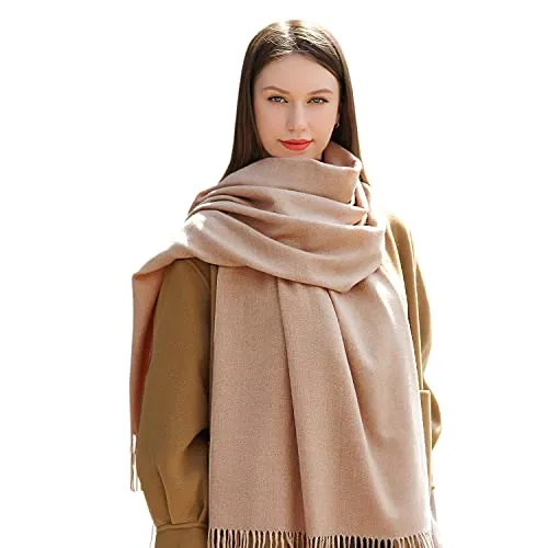 MASADA Damen Winterschal warmer und weicher Schal - Beige in beige von MASADA