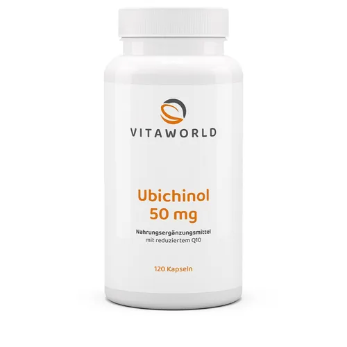 Vita World Ubichinol 50mg 120St.Ubiquinol,Antioxidant,leichter absorbierbare Q10