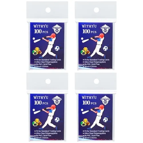 Stück Sammelkartenhüllen Von Oben, für Standardkarten, 6,4 x 8,9 cm, Ultraklarer Kartenschutz für Spiel-Karte, Baseball/Fußball/Basketballkarten und Mini-Fotos 400