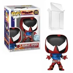 Funko Pop Spiderman Scarlet Spider Exklusiv Rot - Actionfigur im exklusiven Design, 9 cm große Funko POP Vinylfigur in Geschenkbox – perfekt für Sammler und Spider-Man-Fans!