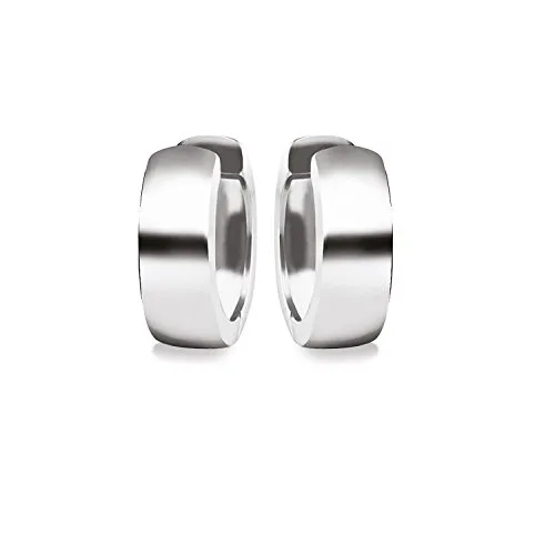 Klassische Creolen Silber 925 Ohrringe mit Luxusetui in silber von AMOONIC