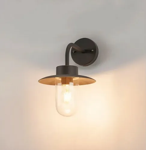 SLV MOLAT Outdoor Wandleuchte E27, anthrazit, IP44 von SLV