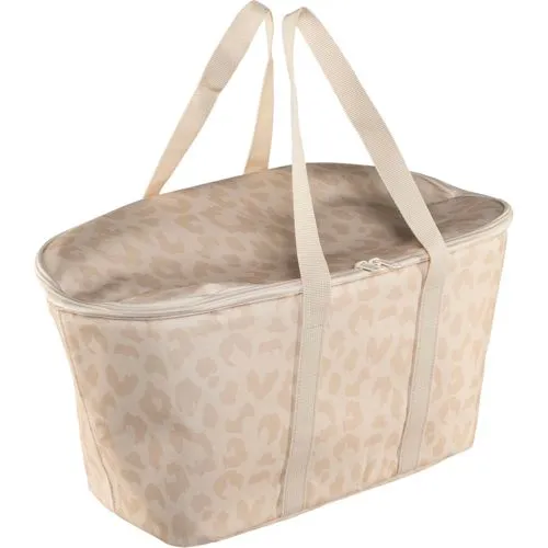 Reisenthel Kühltasche UH1043 Coolerbag leo vanilla, 20 Liter - Faltbare Kühltasche im eleganten Leopardenprint für 20 Liter, mit hochwertigem Innenfutter für optimale Kühlung. Wasserabweisend und praktisch für den Transport – ideal für Ausflüge!