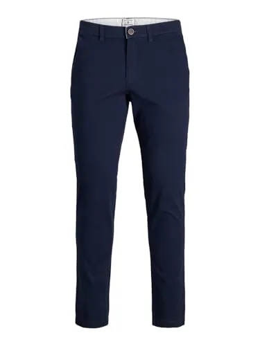 JACK & JONES Herren Jjimarco Jjdave Akm Navy Blazer Hose - Wanderhose mit Slim Fit, knöchellang und umschlagbaren Säumen – ideal für aktive Männer, die Stil und Funktionalität schätzen.