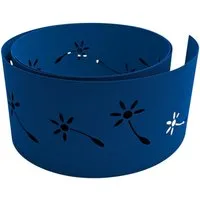 Produktbild zaunzu Sichtschutz Premium Dekor Pusteblume Lasermuster Enzianblau 2,55m