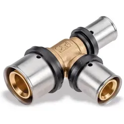Pipetec Press-T-Stück reduziert 26x3 - 20x2 - 16x2 PFT262016, DVGW, TH+U