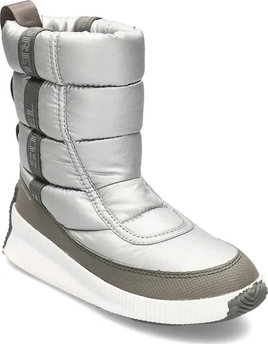Sorel Out N About Puffy Mid 1876891034 - Damen Schneestiefel in Grau - Wanderschuhe für Damen mit 200 g Isolierung für herausragende Wärme. Wasserdichtes Nylon und komfortables EVA-Fußbett sorgen für ein angenehmes Tragegefühl an kalten Tagen.
