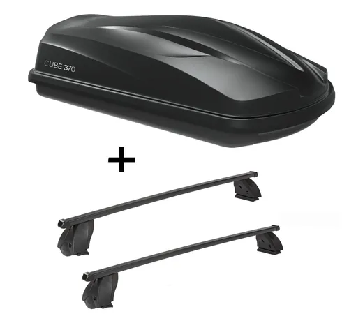 Dachbox CUBE370 370L mit Dachträger K1M für Mercedes CLA C117