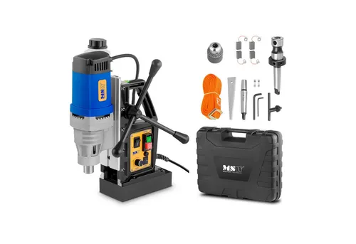 MSW Magnetbohrmaschine 1380W - Kraftvolles Bohren mit 600 U/min - Bohrmaschinen - 1.380 Watt Magnetbohrmaschine mit stufenloser Drehzahlregulierung und integriertem Kühlmitteltank für präzises Arbeiten auf metallischen Untergründen