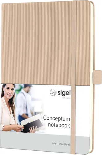 sigel Notizbuch Conceptum DIN A5 liniert beige 97 Blatt