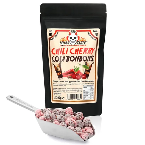No.18 Chili Cherry Cola-Bonbon – Cola & Kirsche – mega scharf – 200g Hotskala 9