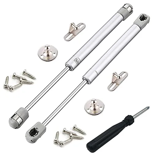 YIYICO Gasdruckfeder Gasdruckdämpfer Möbel Gasfeder 100N(10kg Druckkraft) Klappenbeschlag Gasdruckfeder für Küchenschrank Bücherschränke Türscharniere 2 Stück