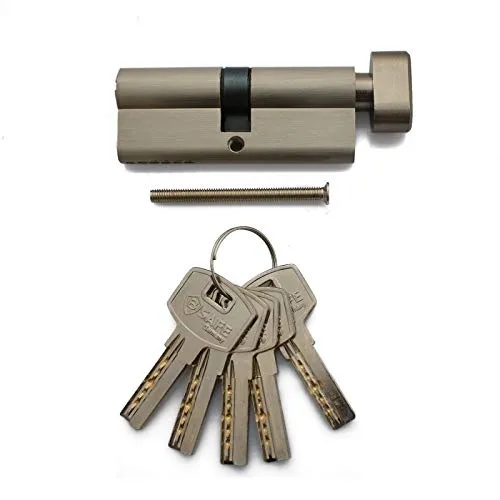 Knaufzylinder 60 mm 30/30 Schliesszylinder Zylinderschloss mit 5 Schlüssel