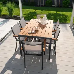 HOME DELUXE Gartentisch CANTOS SEDIA 150 x 90 cm in grau von Home Deluxe