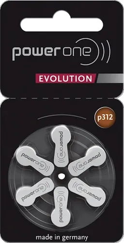 Produktbild 6x Typ 312 PR41 Power One Evolution Hörgerätebatterien 1,45 V