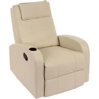 Fernsehsessel Brüssel - Komfortabler Relaxsessel in Creme - Sessel mit weicher Polsterung, bis 150 kg belastbar und ideal für entspannte Fernsehabende. Ausgezeichnetes Qualitätsmanagement seit 2013.