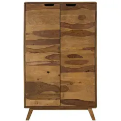 Highboard Sheesham 90x40x145 natur sandgestrahlt lackiert MALMÖ 2 #208