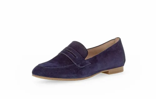 Gabor Slipper - Damen Slipper aus Leder - Elegante Damen Slipper aus hochwertigem blauen Leder mit praktischem Schlupfeinstieg, ideal für den täglichen Komfort.