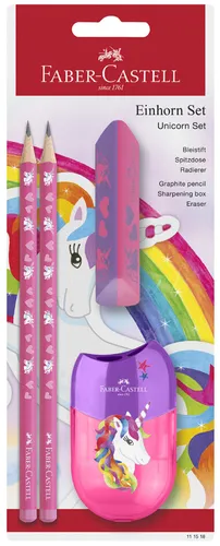FABER-CASTELL Schreibset Einhorn pink 4-teilig